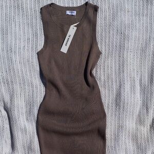 Ribbed Fitted Maxi Dress